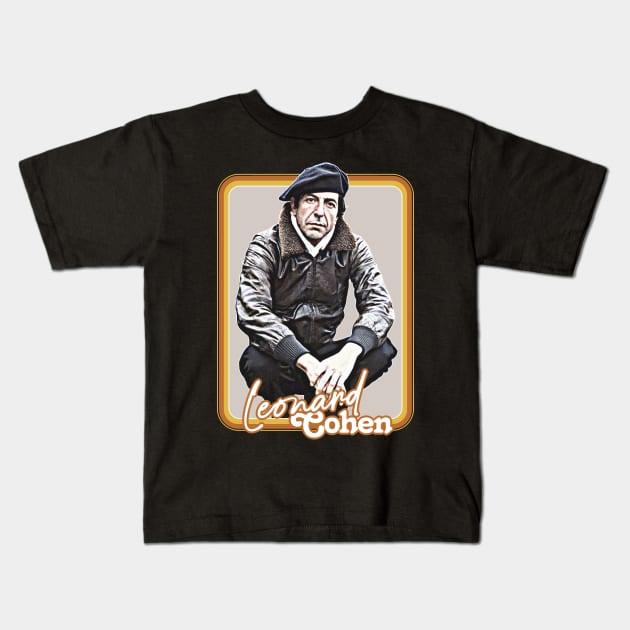 Leonard Cohen // Retro Original Fan Art Design Kids T-Shirt by DankFutura